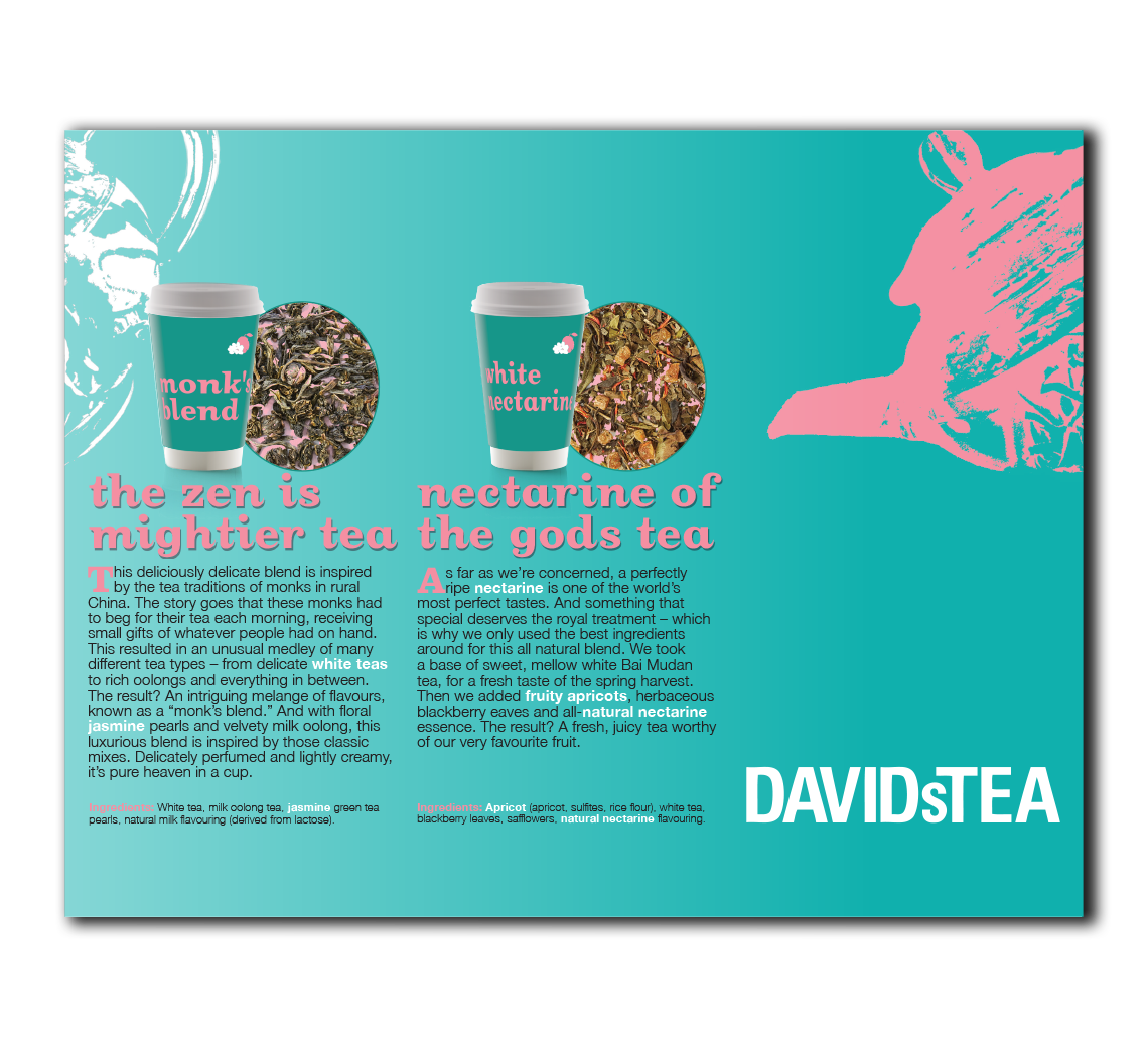 David's Tea Brochure Page Two